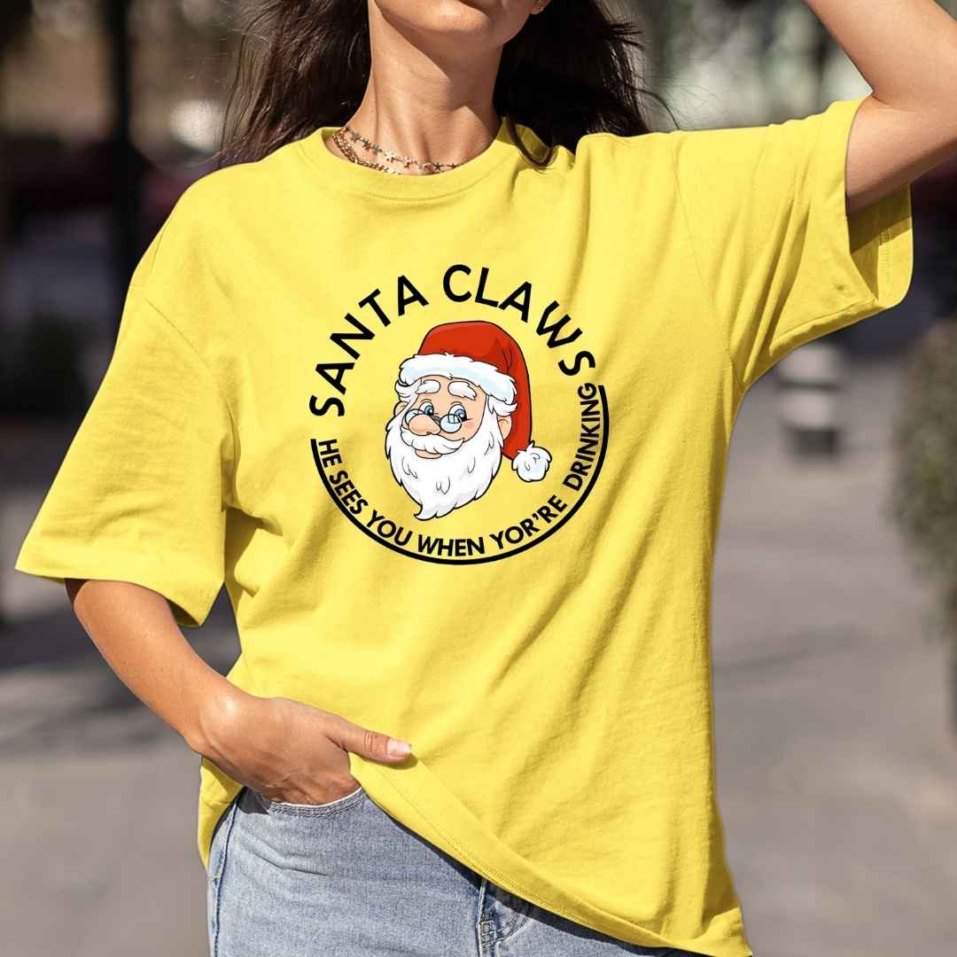 Santa Claws He Sees You - Bella Canvas