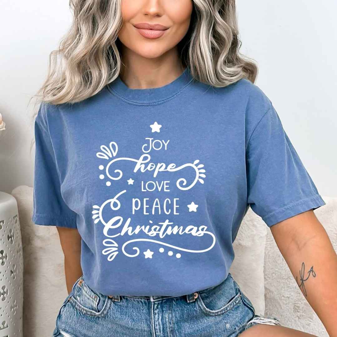 Love Peace Christmas- Bella Canvas