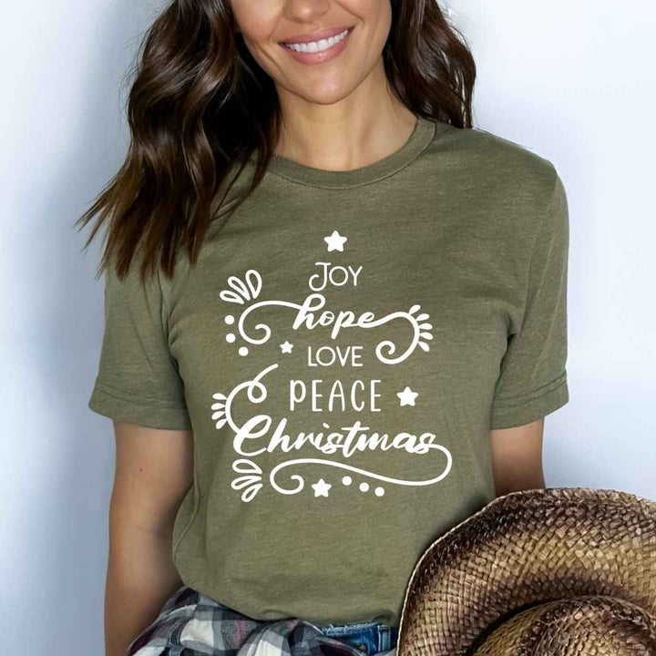 Love Peace Christmas- Bella Canvas