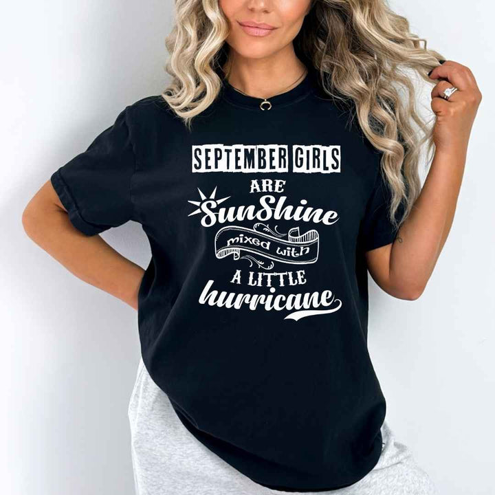 SEPTEMBER GIRLS ARE SUNSHINE - Bella Canvas Super Soft Cotton