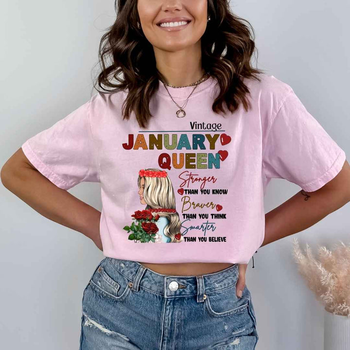 January Queen Stronger Than You Know - Bella Canvas