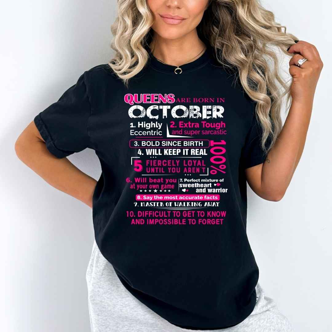 "Get Exclusive Discount On October Combo Pack Of 4 Shirts(Flat Shipping) For B'day Girls.