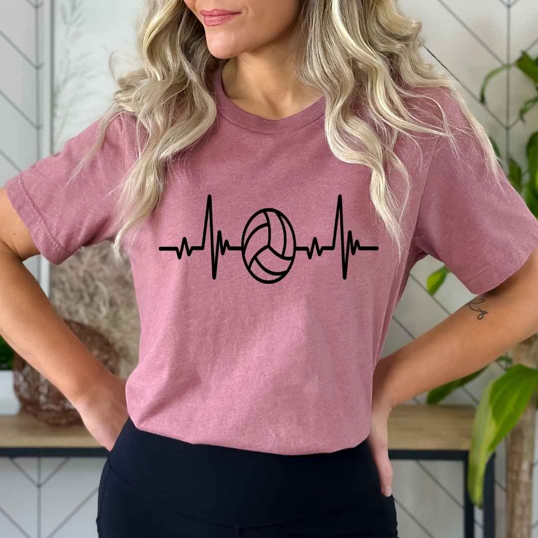 Heartbeat Volleyball - Bella Canvas