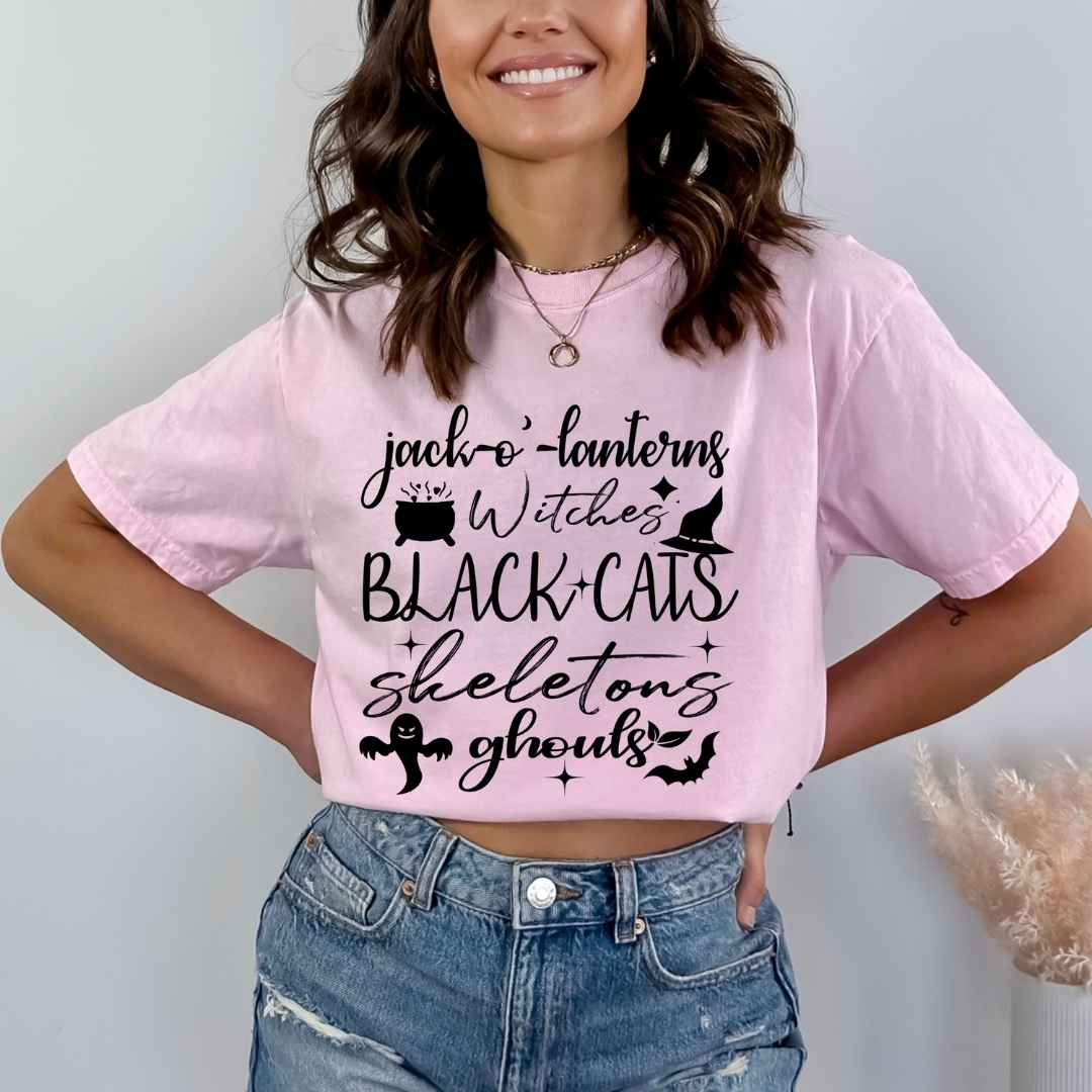 Witches skeletons ghouls  - Bella Canvas