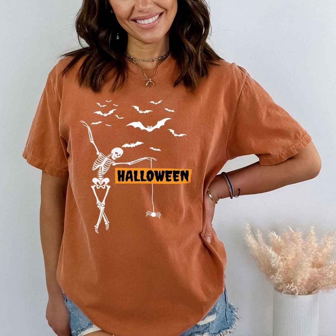 Dancing Skeleton Halloween - Bella Canvas