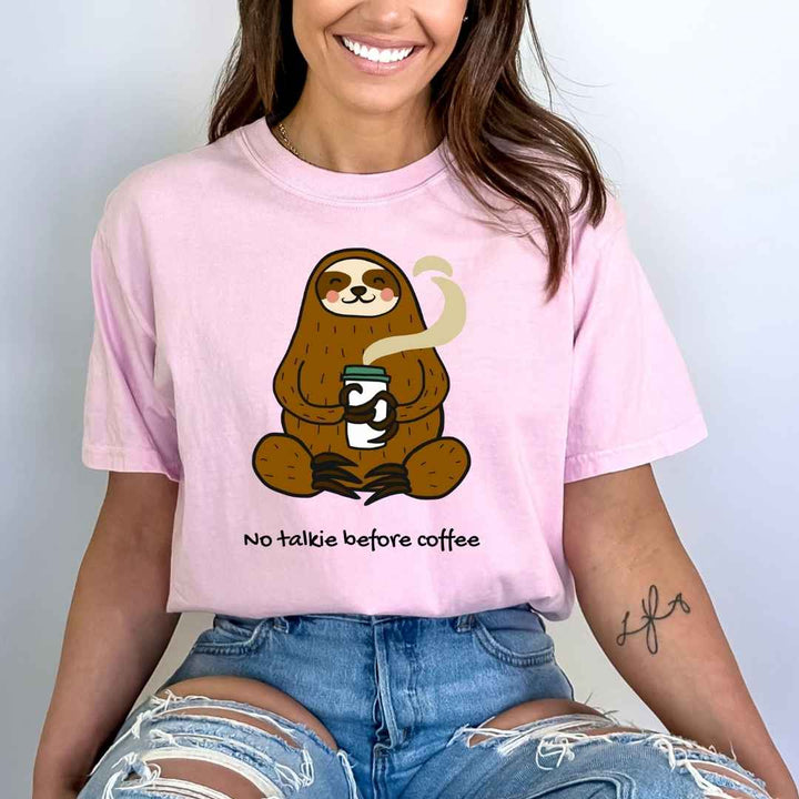 No Talkie Before Coffee - Bella Canvas