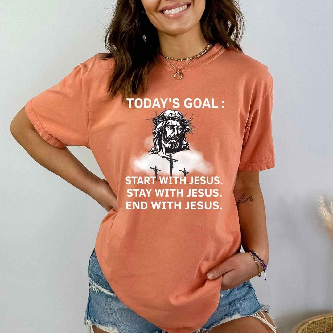 "Today's Goal: JESUS" - Bella Canvas T-Shirt