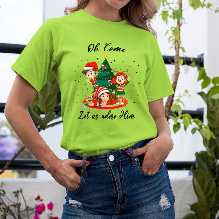 Oh Come Let Us Adore Him - Unisex T-Shirt
