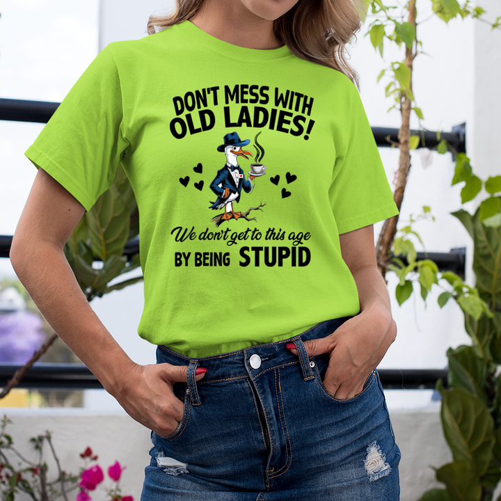 Don't Mess With Old Ladies! By Being Stupid - T-Shirt