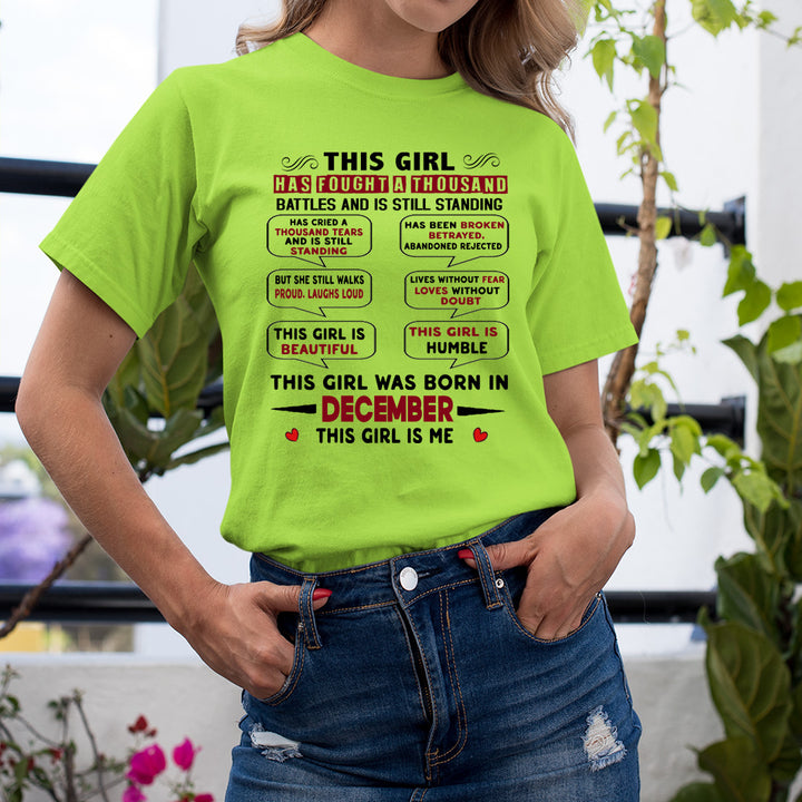 This Girl Was Born In December - Unisex T-Shirt