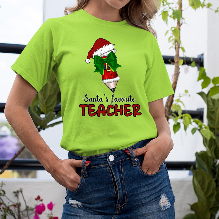 Santa's Favorite Teacher - Unisex T-Shirt