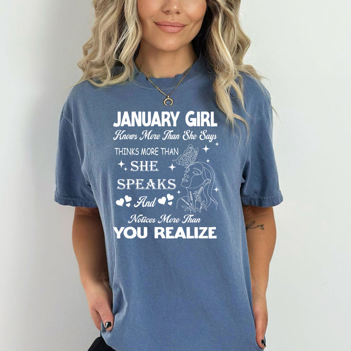January Girl Notice More Than You Realize - Bella Canvas