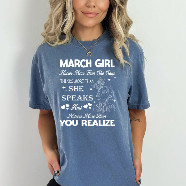 March Girl Notice More Than You Realize - Bella Canvas
