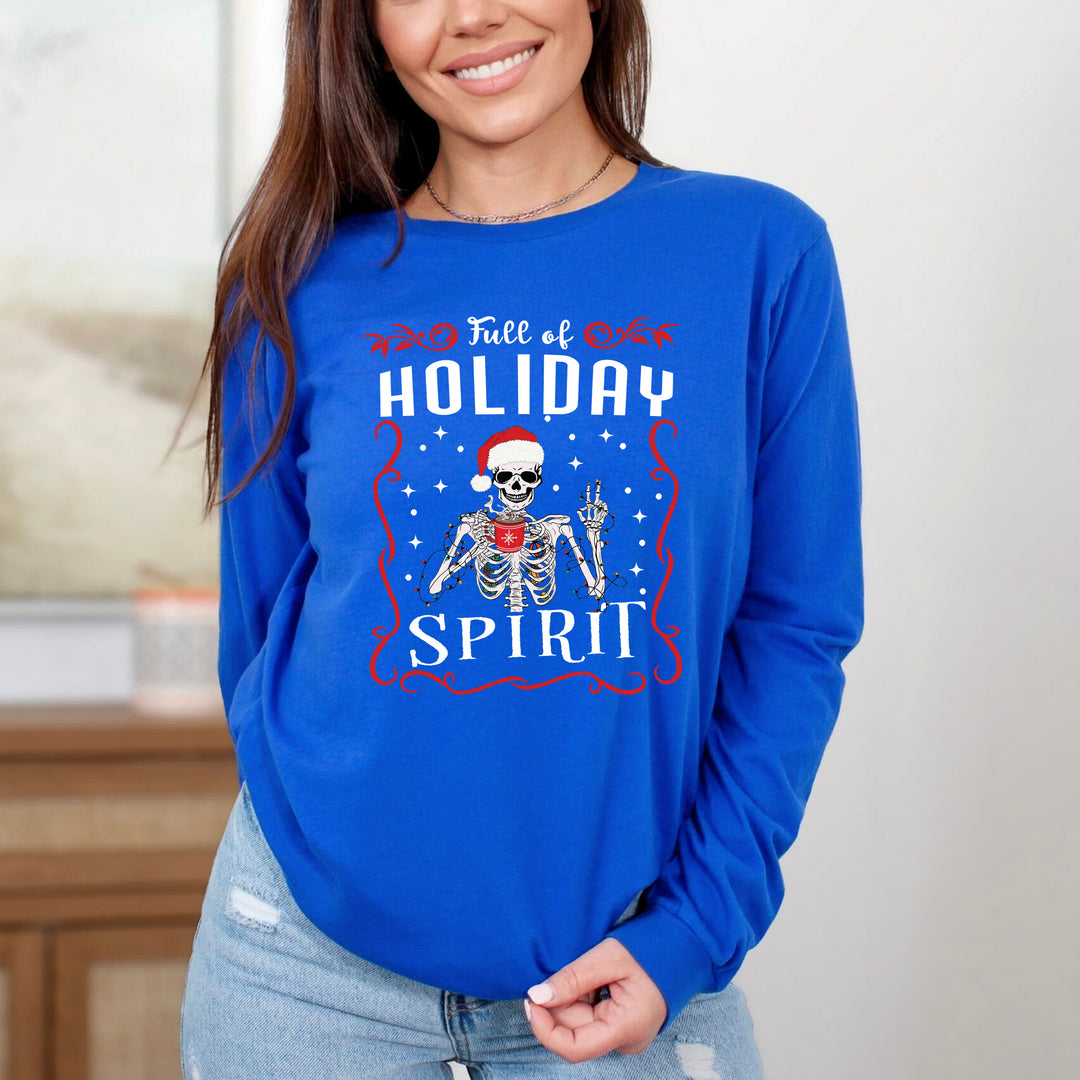 Full Of Holiday Spirit (New) - Long-Sleeve Tee