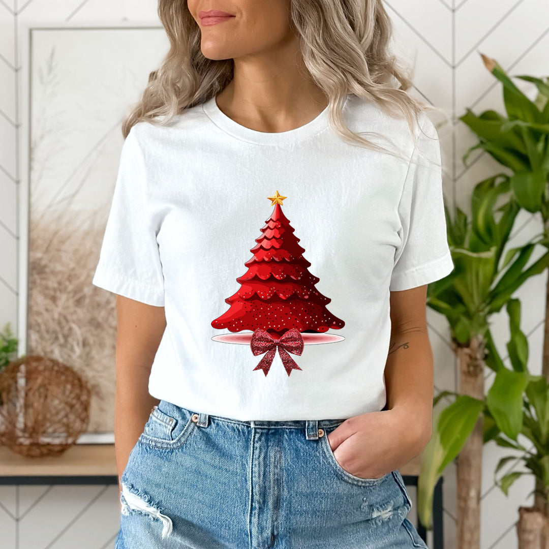 Christmas Tree With Bow - Unisex T-Shirt