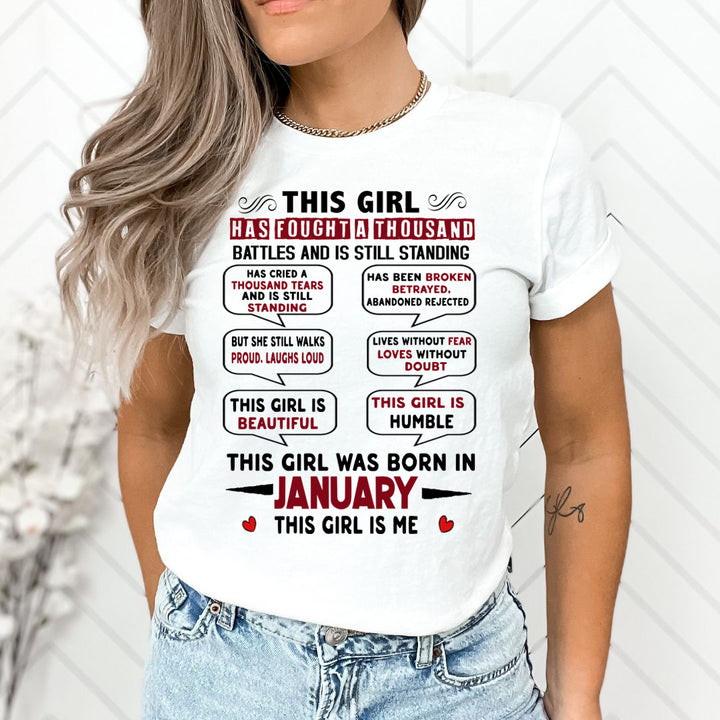 This Girl Was Born In January - Unisex T-Shirt