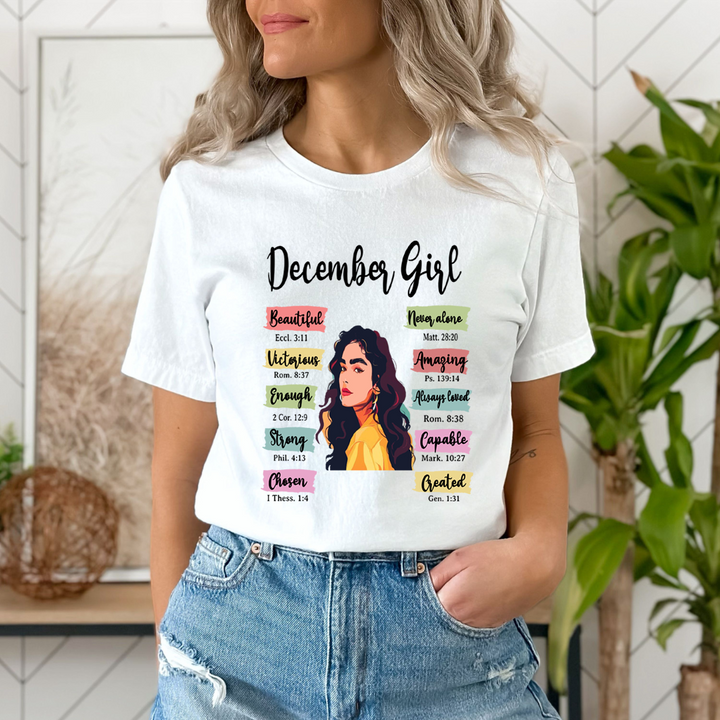 December Girl Beautiful Never Alone - Unisex T-Shirt