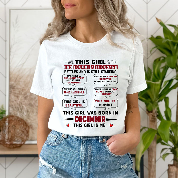 This Girl Was Born In December - Unisex T-Shirt