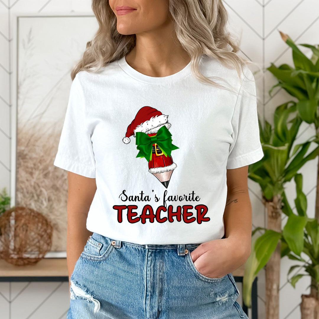 Santa's Favorite Teacher - Unisex T-Shirt