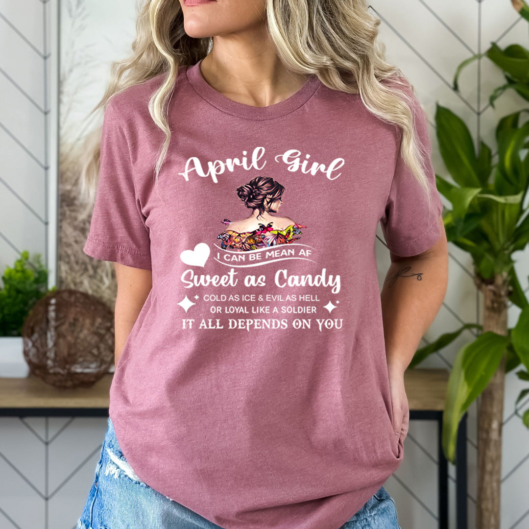 April Girl Sweet As Candy - Bella Canvas