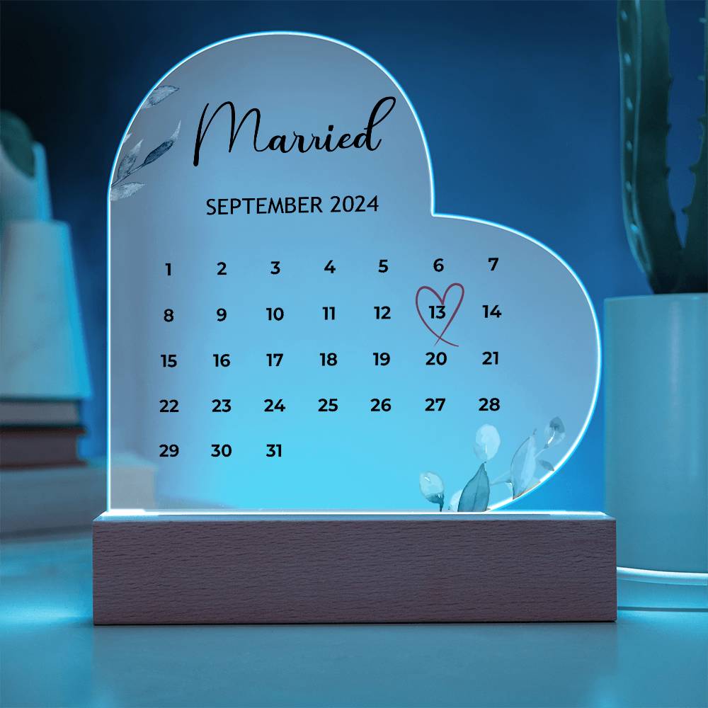 Personalized Married Calendar For Couple