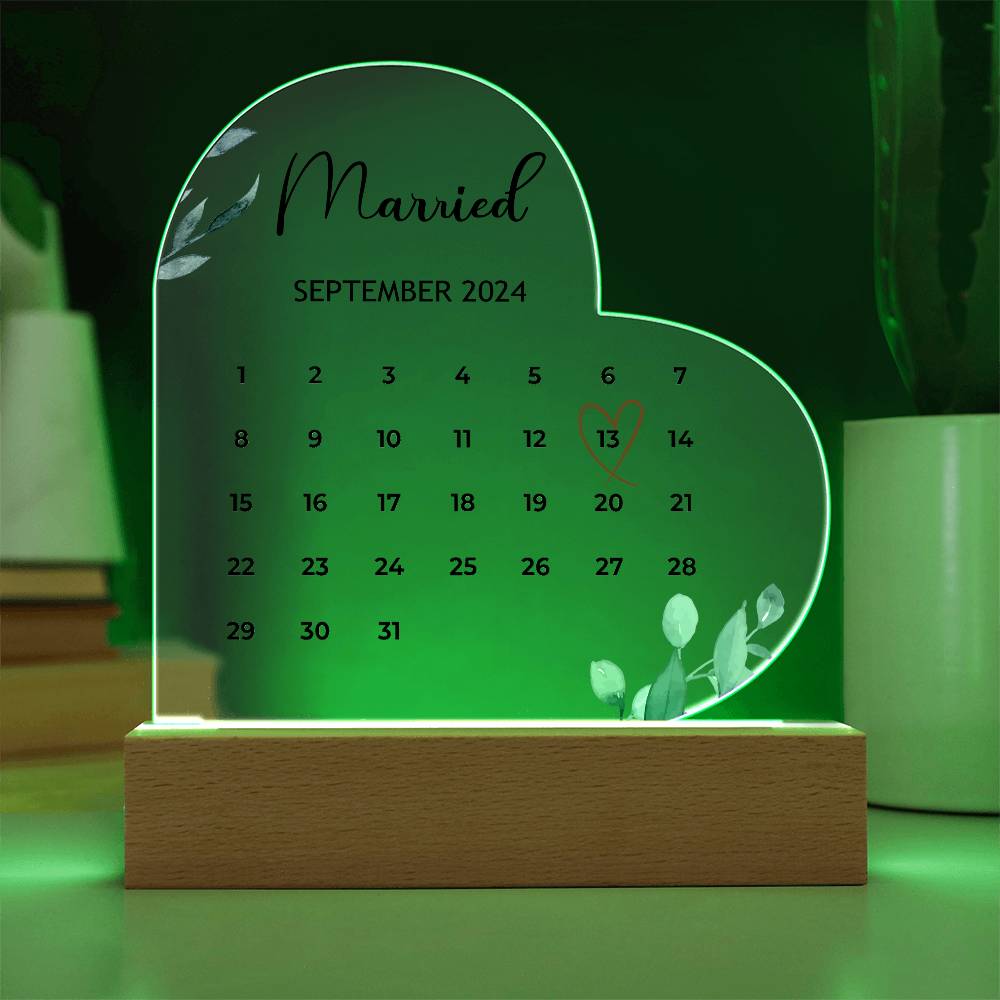 Personalized Married Calendar For Couple