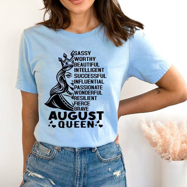 August Queen Worthy And Beautiful - Bella Canvas