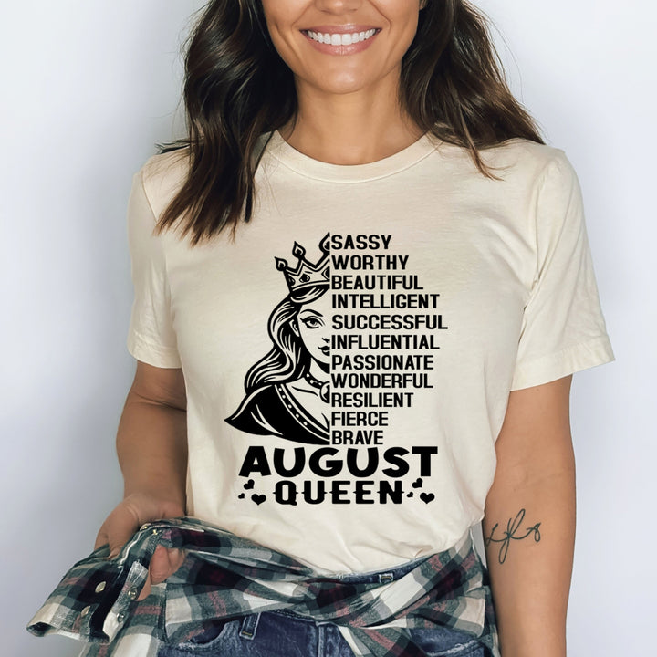 August Queen Worthy And Beautiful - Bella Canvas