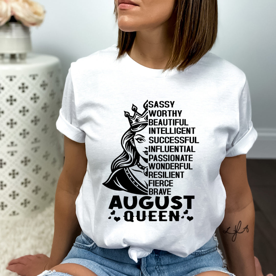 August Queen Worthy And Beautiful - Bella Canvas