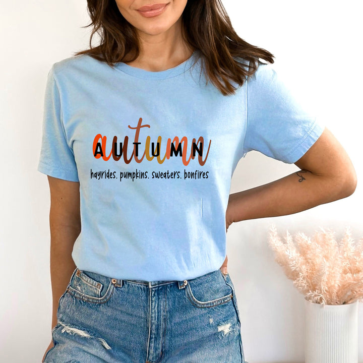 Pumpkin Sweater Bonfires - Bella canvas