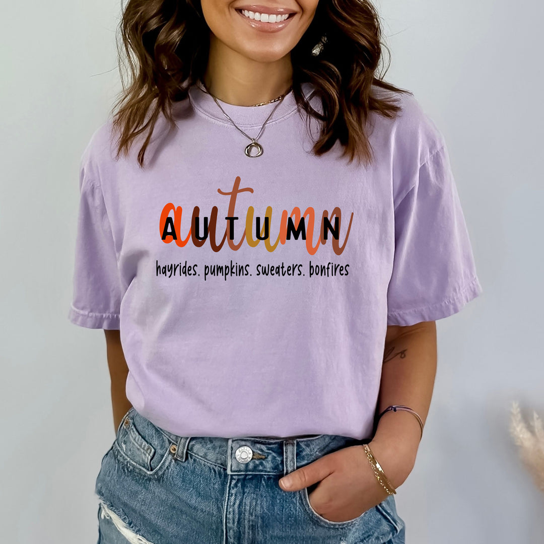 Pumpkin Sweater Bonfires - Bella canvas