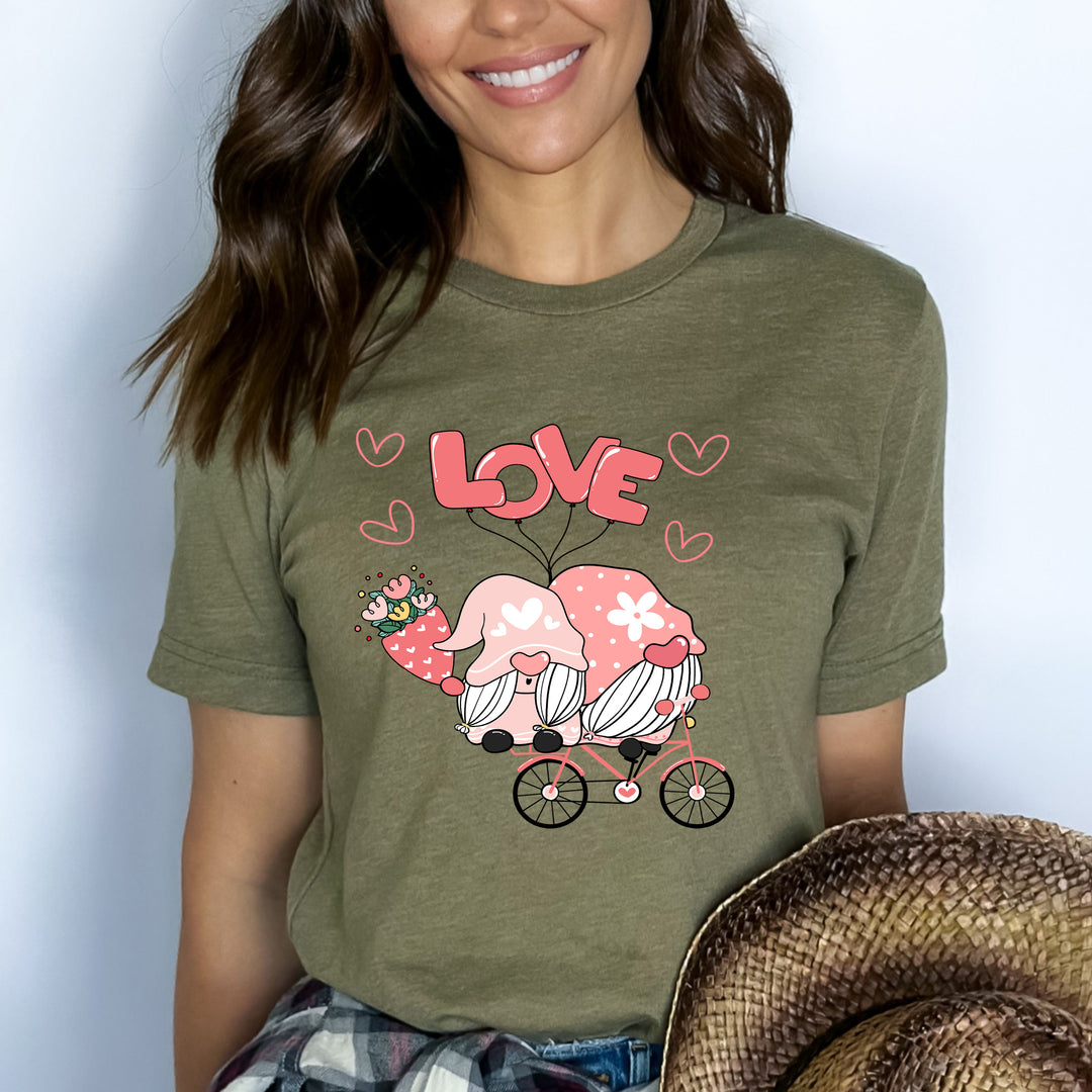 Love gnomes( Valentine t shirt)  - Bella canvas