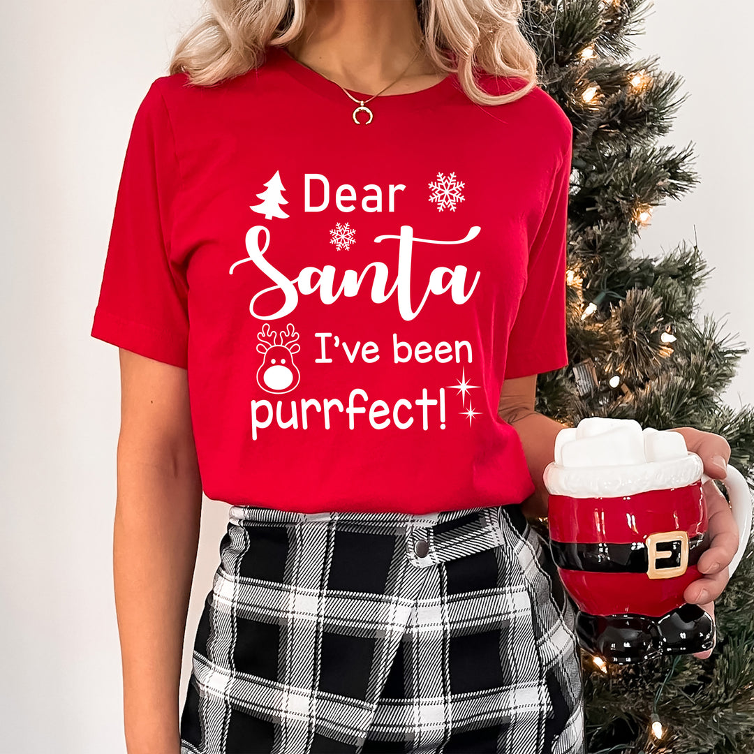 Dear Santa I Have Been Purrfect- Bella canvas