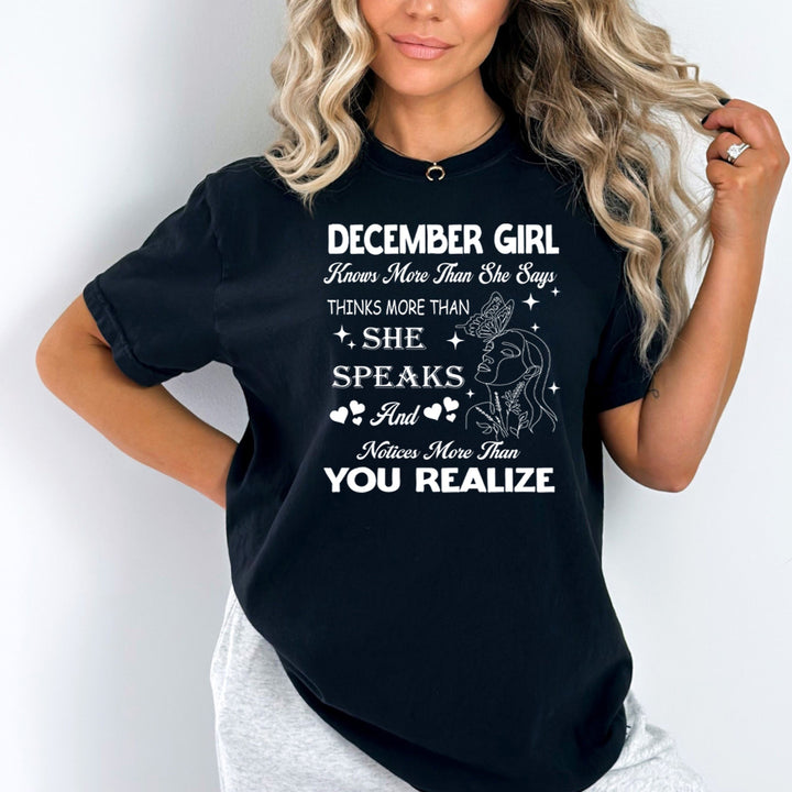 December Girl Notice More Than You Realize - Bella Canvas