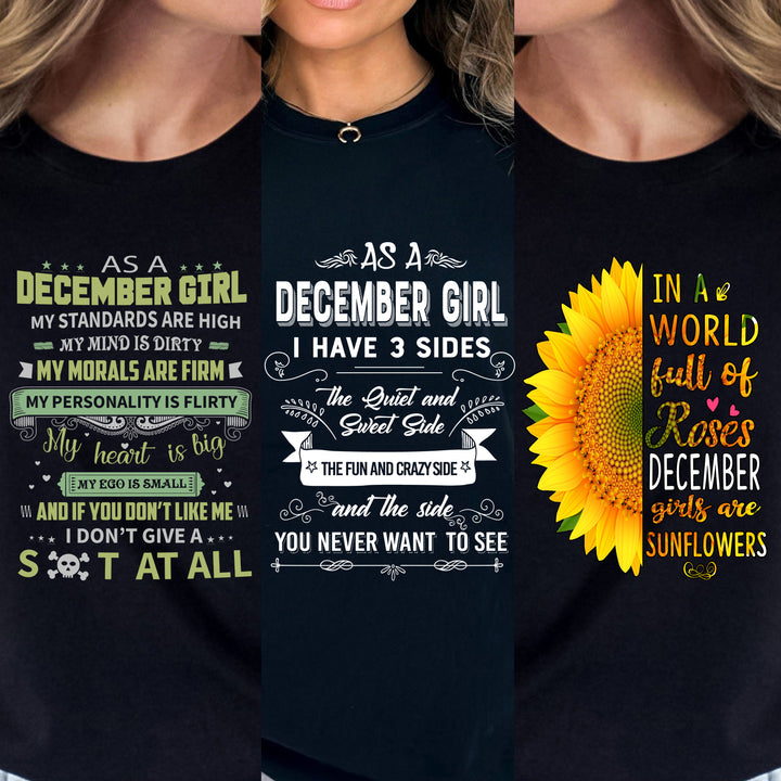 "Get Exclusive Discount On December Combo Pack Of 3 Shirts(Flat Shipping) For B'day Girls
