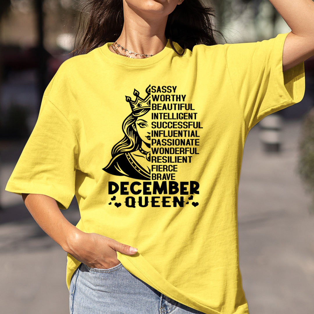 December Queen Worthy And Beautiful - Bella Canvas