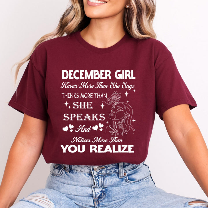 December Girl Notice More Than You Realize - Bella Canvas