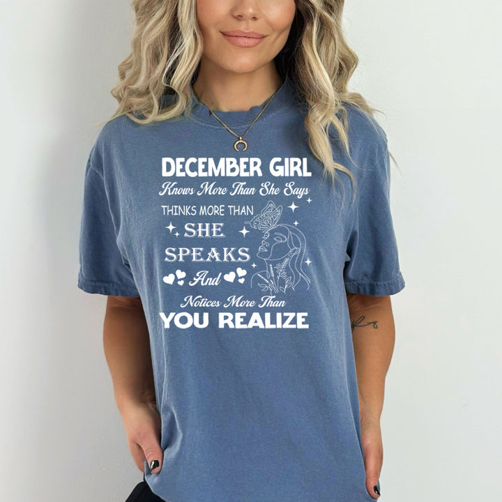 December Girl Notice More Than You Realize - Bella Canvas