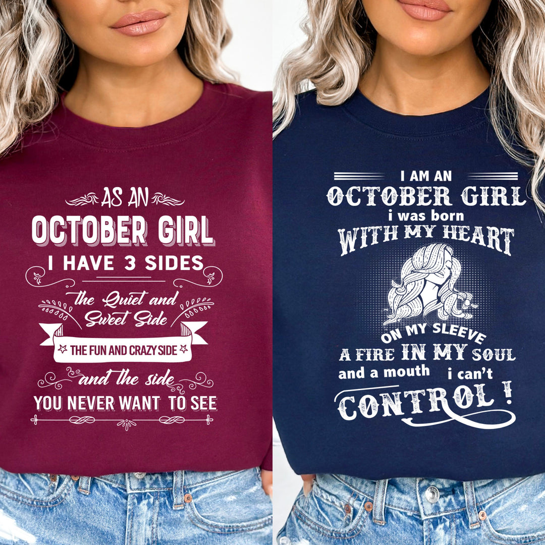 "October Combo (Fire In My Soul And 3 Sides)"  - Sweatshirt & Hoodie