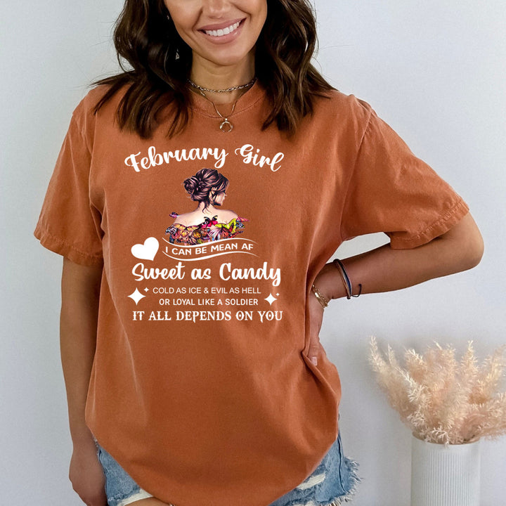 February Girl Sweet As Candy - Bella Canvas