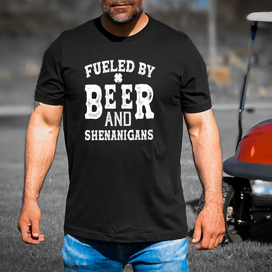 Fueled By Beer And Shenanigans -Unisex Tee