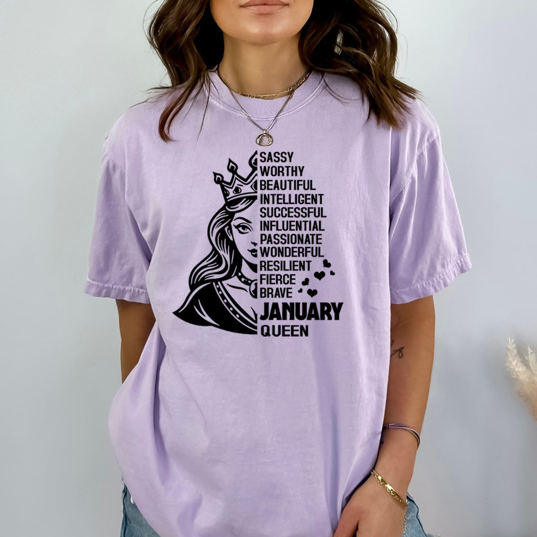 January Queen Worthy And Beautiful - Bella Canvas