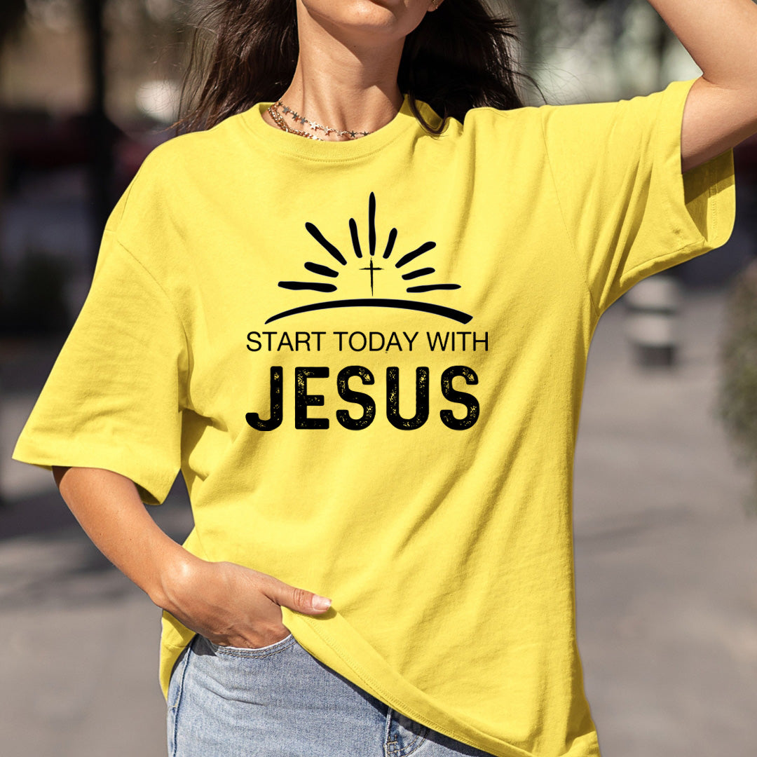 Start Today with Jesus - Bella Canvas
