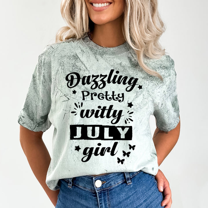 Dazzling Pretty Witty(July Girl) - Unisex Tie-Dye Colorblast T-Shirt