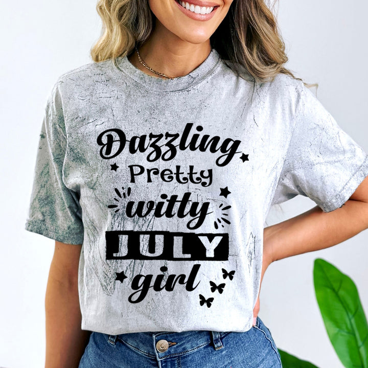 Dazzling Pretty Witty(July Girl) - Unisex Tie-Dye Colorblast T-Shirt