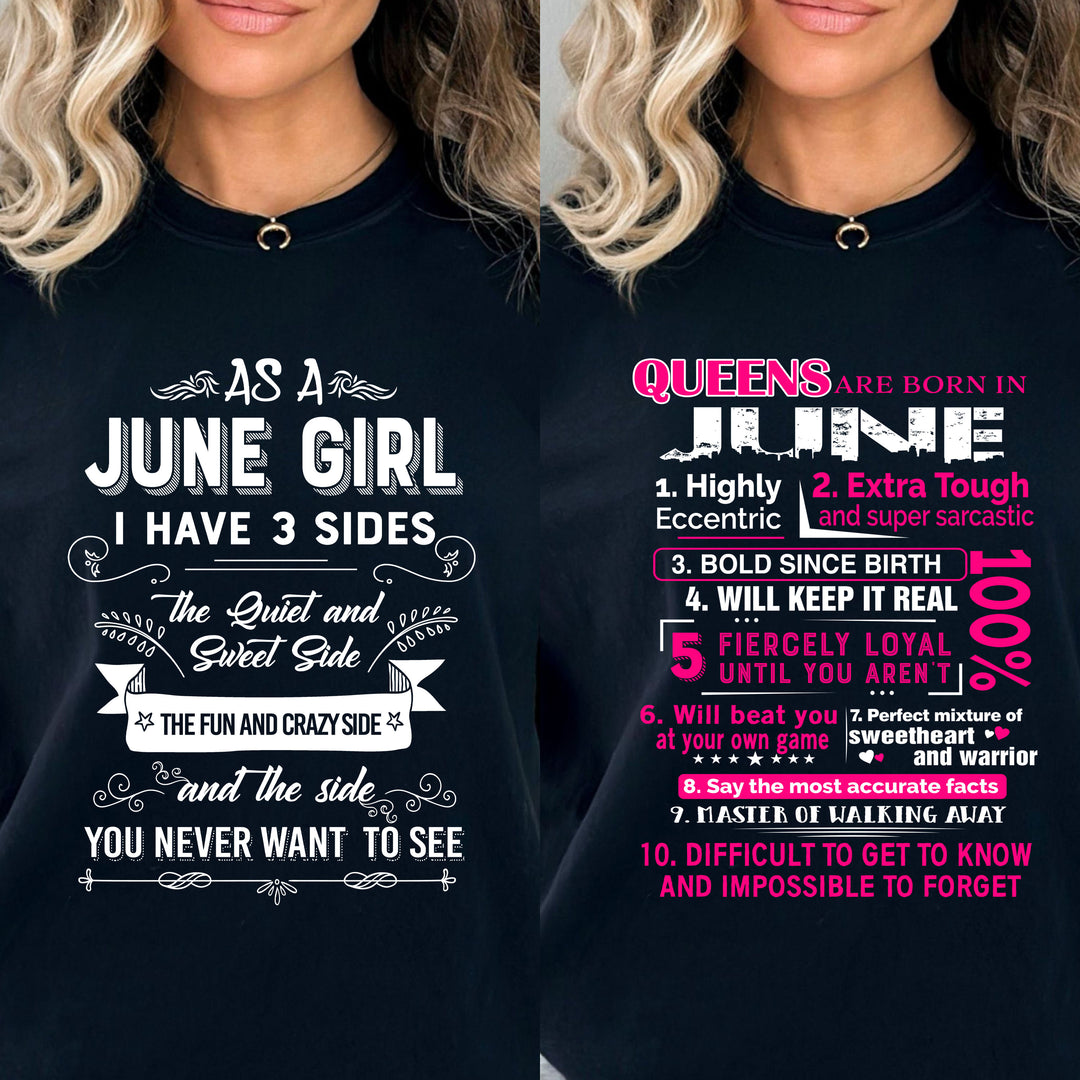 "June Combo Offer, Pack Of Two Best Selling Designs Queen and 3 Sides "