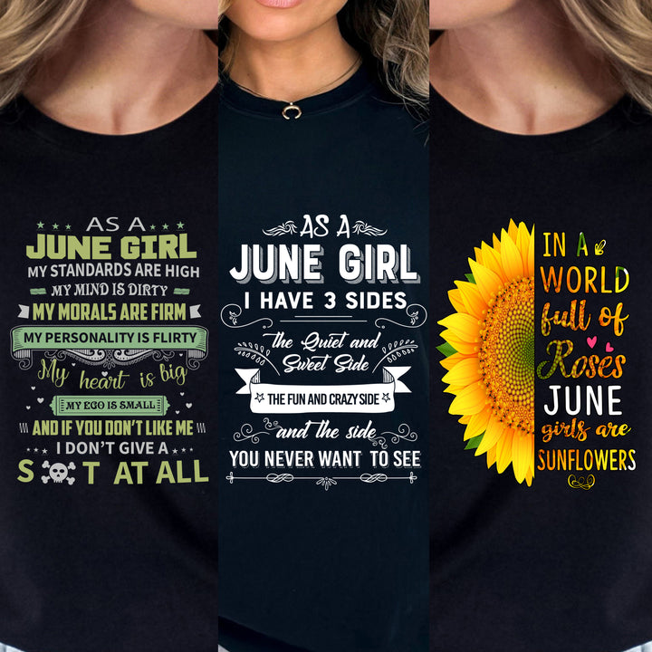"Get Exclusive Discount On June Combo Pack Of 3 Shirts(Flat Shipping) For B'day Girls