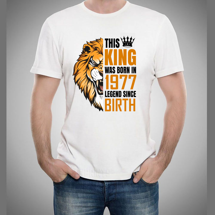 "The King Was Born" (Choose your Year 1971 to 1980) Men's Tee