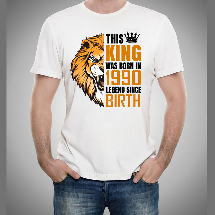 "The King Was Born" (Choose your Year 1981 to 1990) Men's Tee