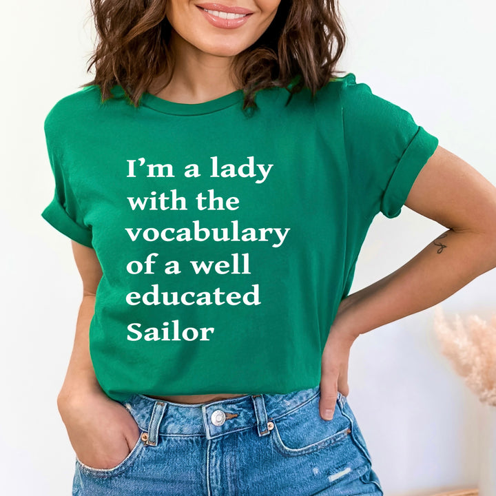 I'M A LADY WITH A VOCABULARY - Bella canvas